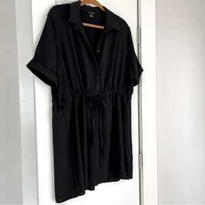 ASOS drawstring, button front mini dress